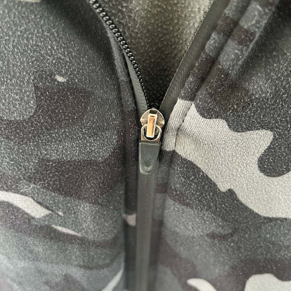 Burnside Black Camouflage Zip Up Hoodie Size XL - Picture 5 of 11